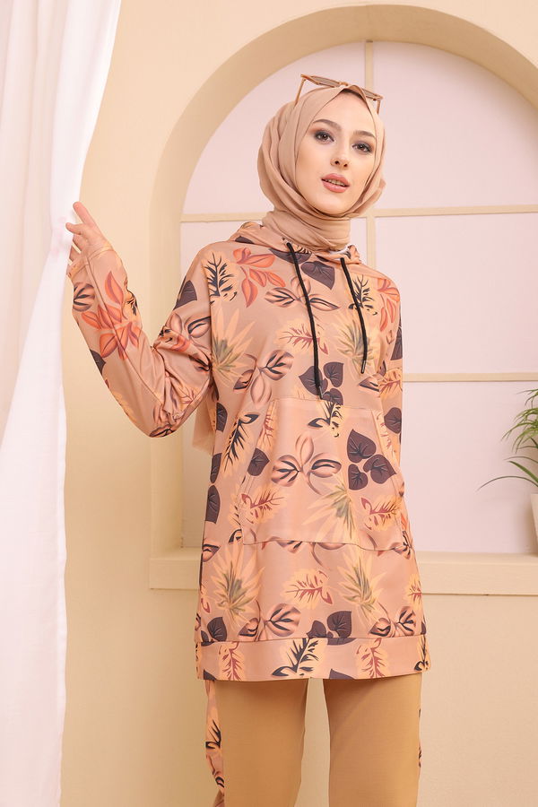 9121 TUNIK PANTOLON Vizon - 9121