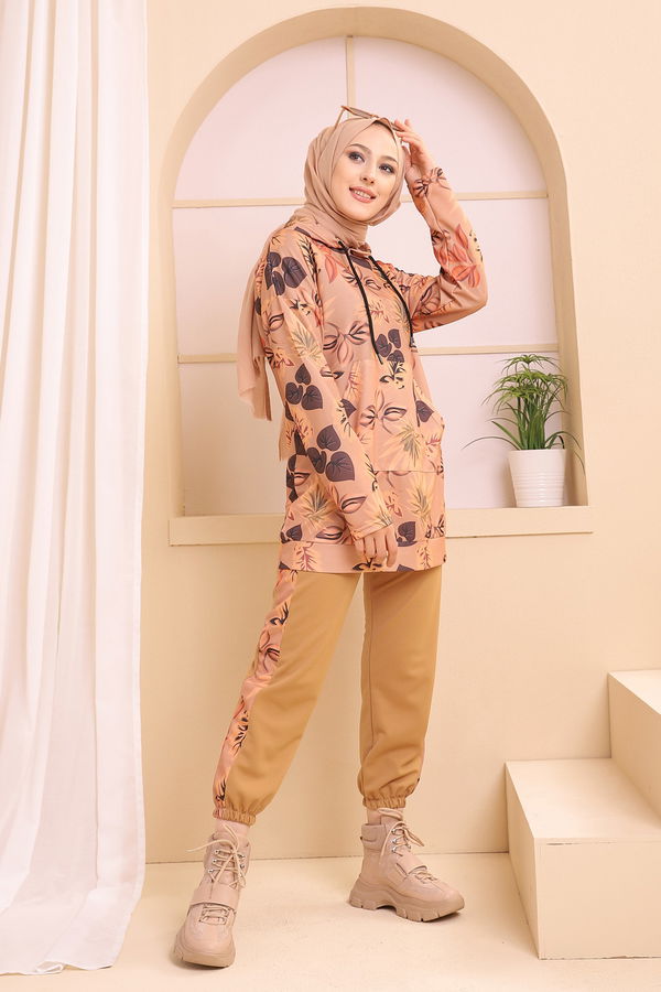 9121 TUNIK PANTOLON Vizon - 9121