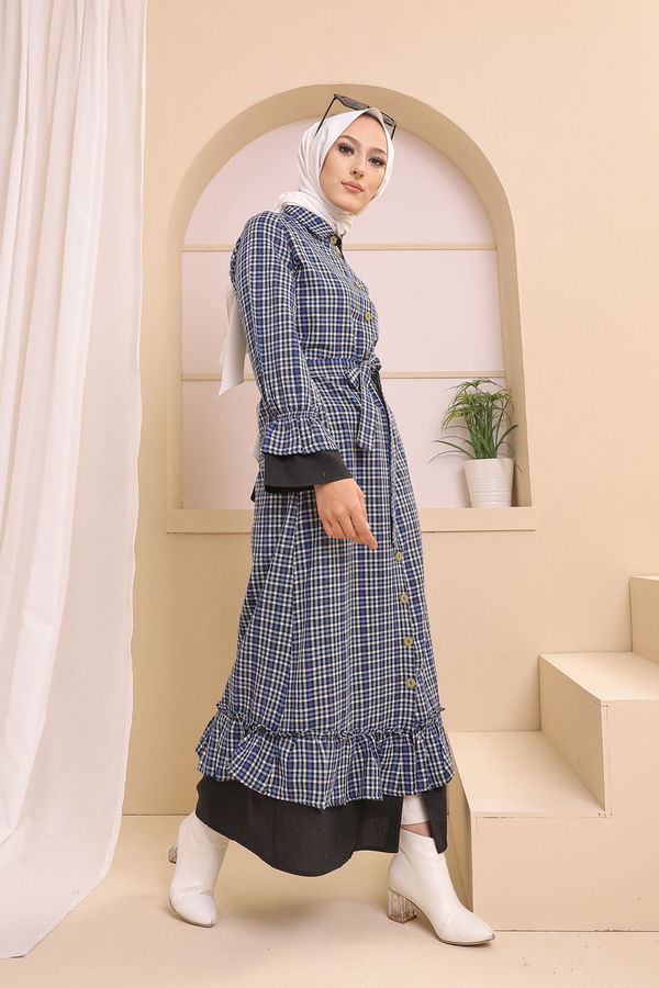 8638 ELBISE Mavi - 8638 MAVİ