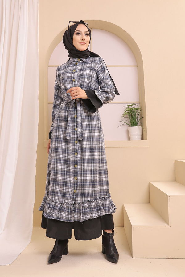 8639 ELBISE Lacivert - 8639