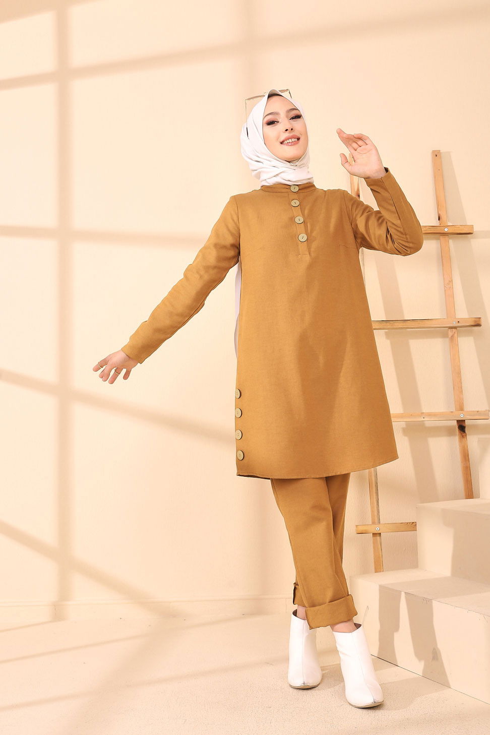 Tunik Pantolon Taba - 8432