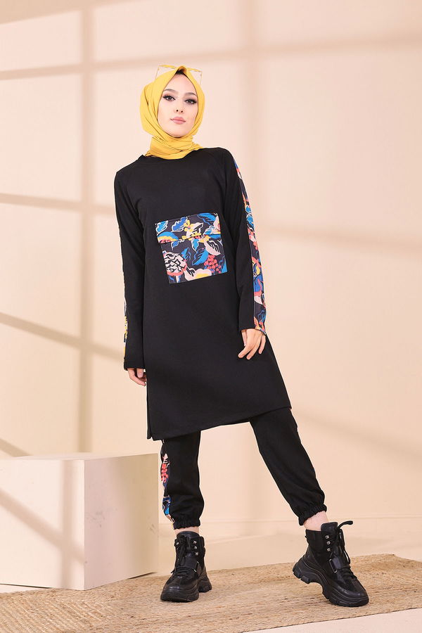 9118 BLUZ PANTOLON Siyah - 9118 SİYAH