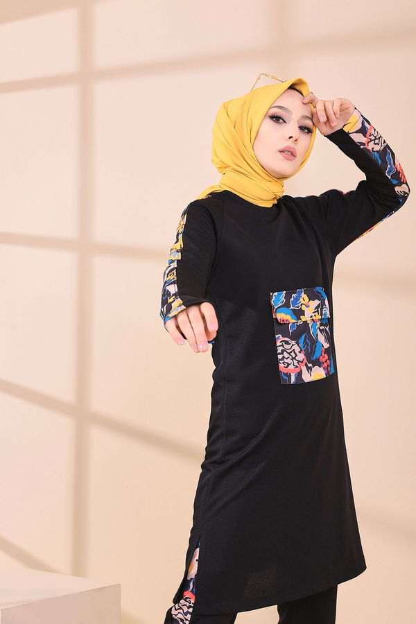 9118 BLUZ PANTOLON Siyah - 9118 SİYAH