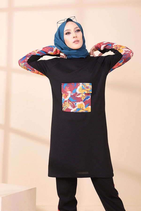9118 BLUZ PANTOLON Mürdüm - 9118 MÜRDÜM