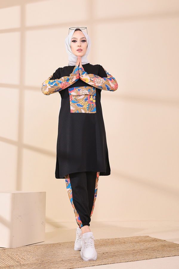 9118 BLUZ PANTOLON Sarı - 9118 Sarı