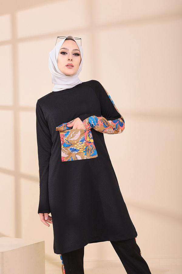 9118 BLUZ PANTOLON Sarı - 9118 Sarı