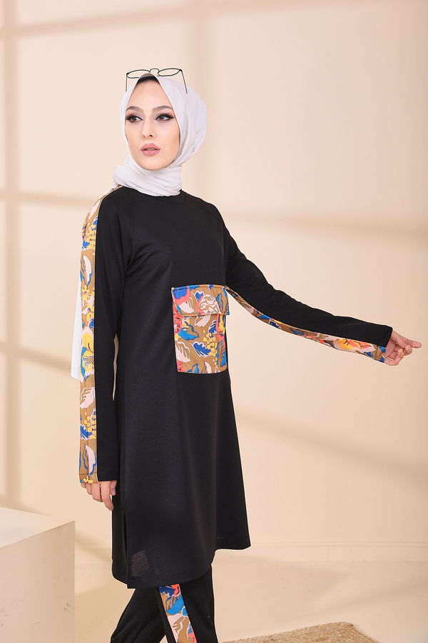 9118 BLUZ PANTOLON Sarı - 9118 Sarı