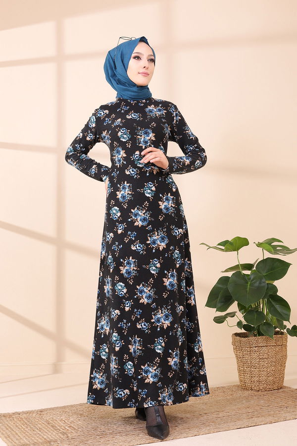8663 ELBISE Mavi - 8663 MAVİ