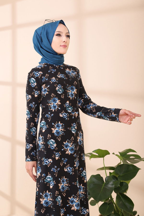 8663 ELBISE Mavi - 8663 MAVİ