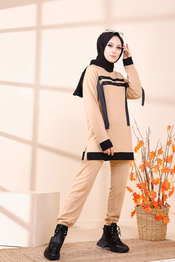TUNIK PANTOLON Bej - 3375 BEJ