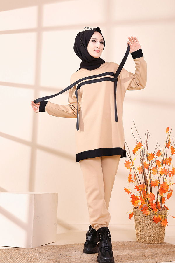 TUNIK PANTOLON Bej - 3375 BEJ