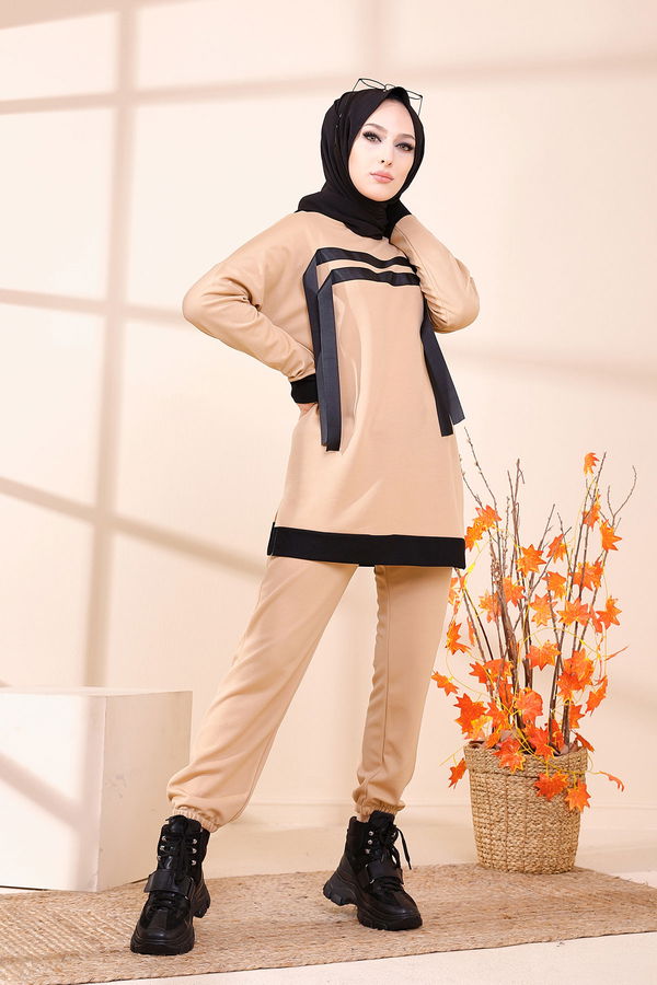TUNIK PANTOLON Bej - 3375 BEJ