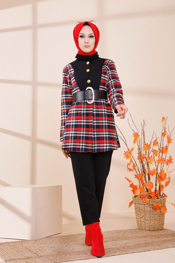 3418 TUNIK Kırmızı - 3418 Kırmızı