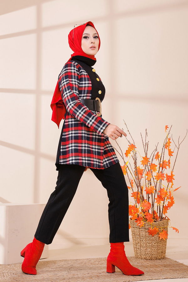 3418 TUNIK Kırmızı - 3418 Kırmızı