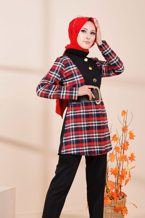 3418 TUNIK Kırmızı - 3418 Kırmızı