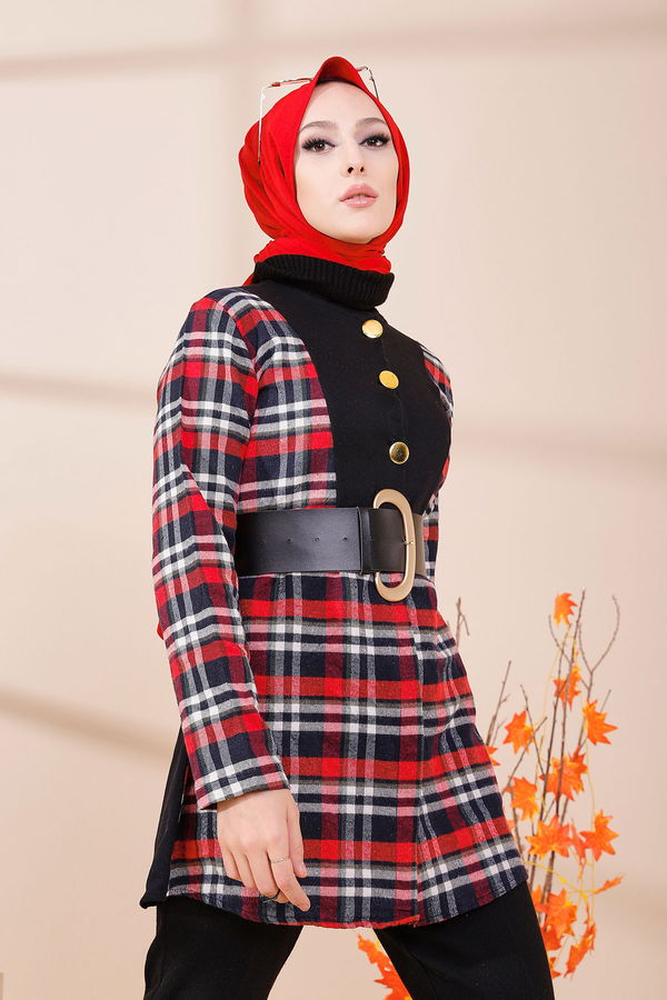 3418 TUNIK Kırmızı - 3418 Kırmızı