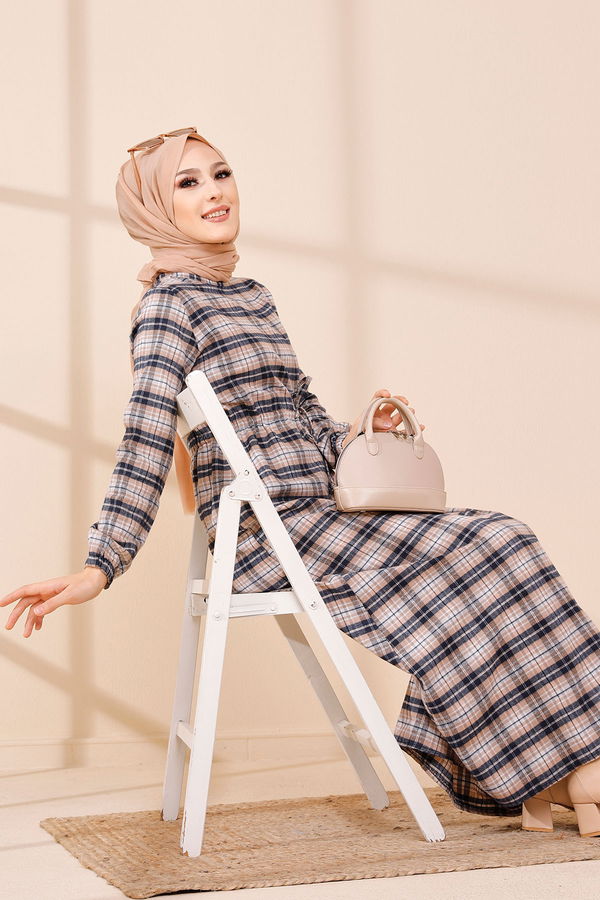 EKOSE ELBISE Lacivert - 3297 LACİVERT