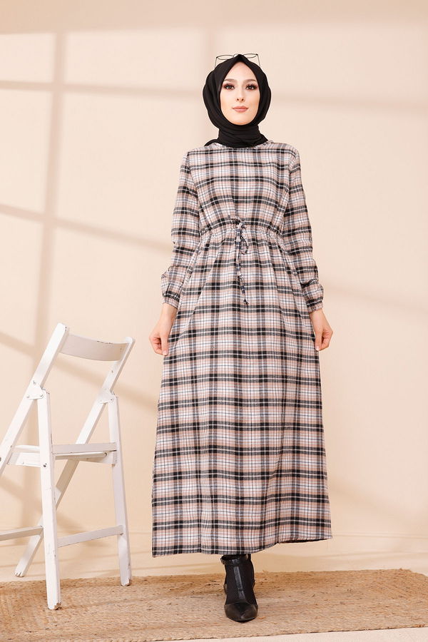 EKOSE ELBISE Lila - 3297 LİLA