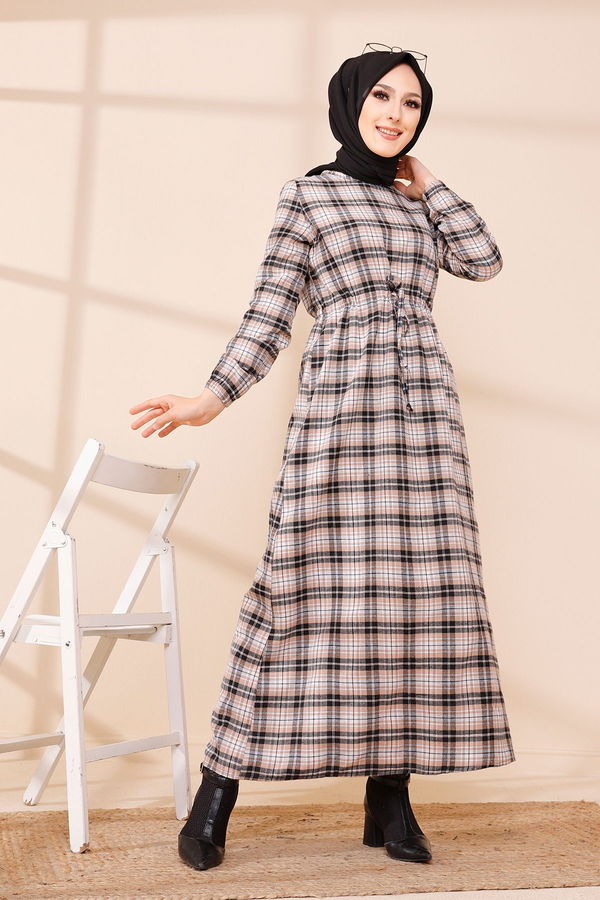 EKOSE ELBISE Lila - 3297 LİLA