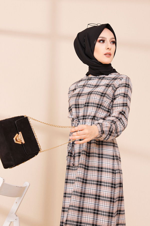 EKOSE ELBISE Lila - 3297 LİLA
