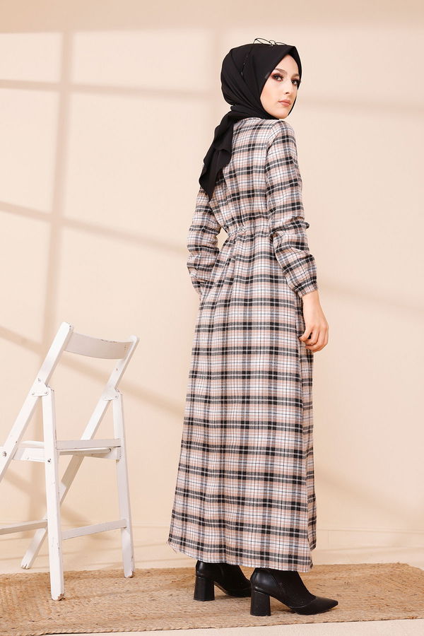 EKOSE ELBISE Lila - 3297 LİLA