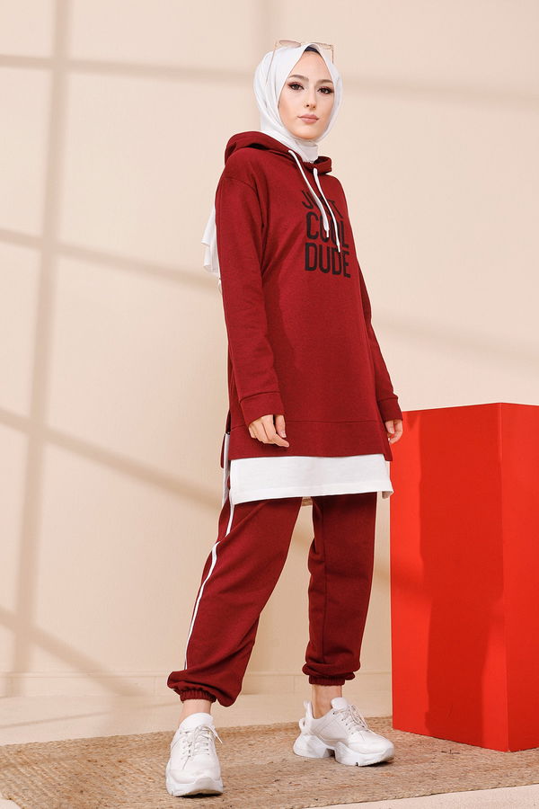 TUNIK PANTOLON Bordo - 3413 BORDO