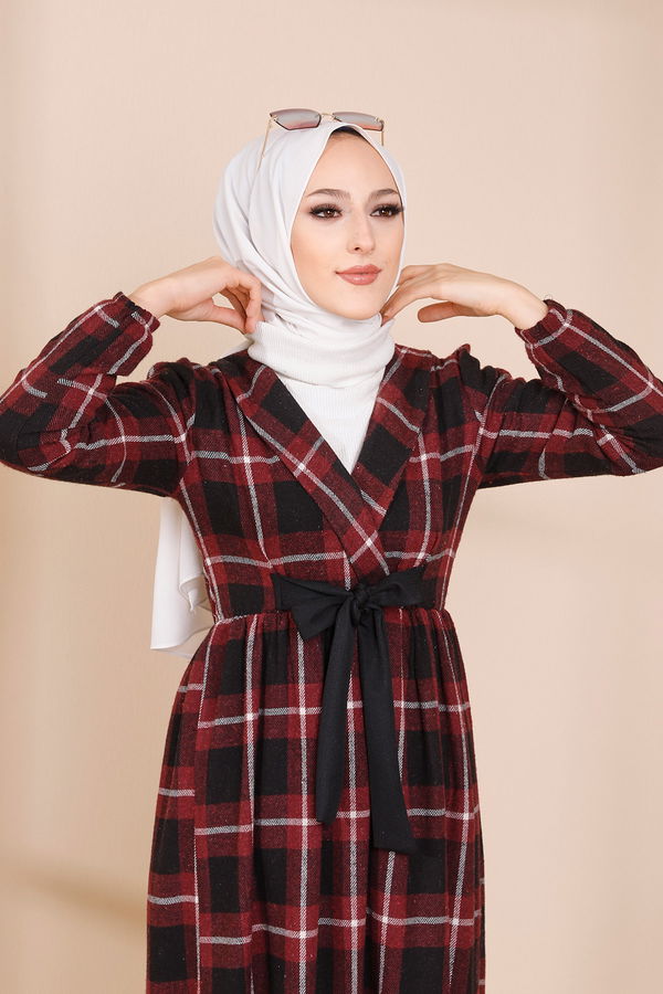 9094 ELBISE Bordo - 9094 BORDO