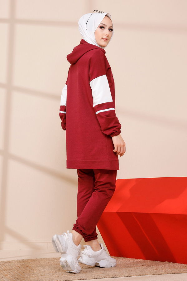 Tunık Pantolon Bordo - 3473