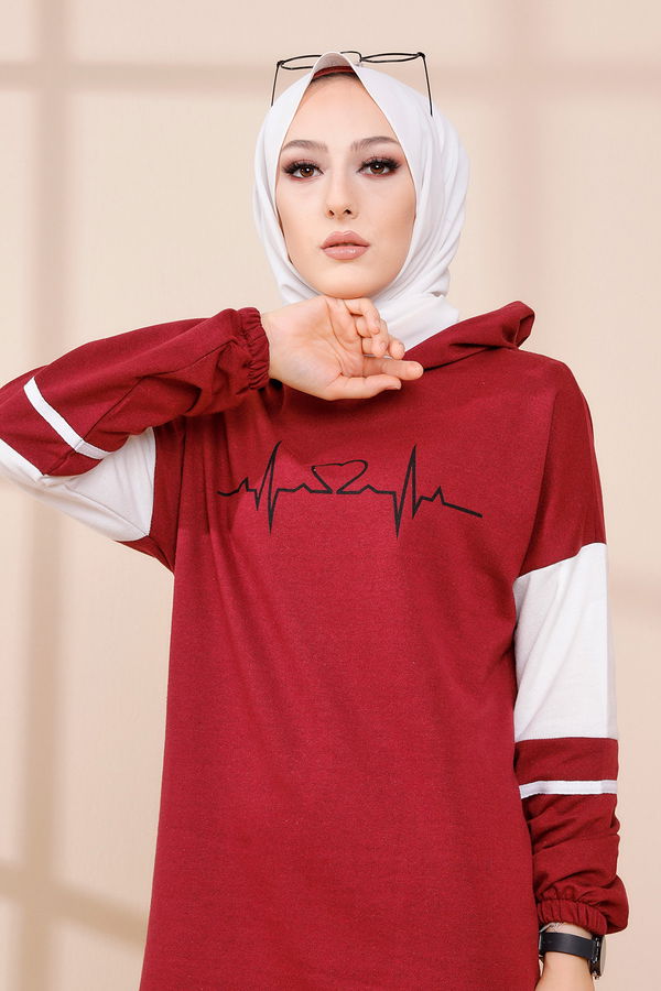 Tunık Pantolon Bordo - 3473