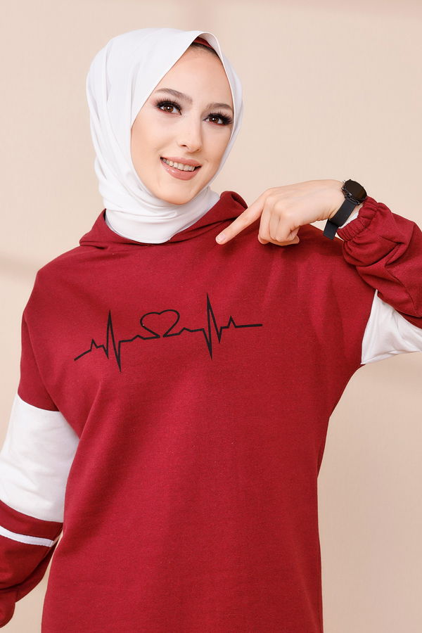 Tunık Pantolon Bordo - 3473