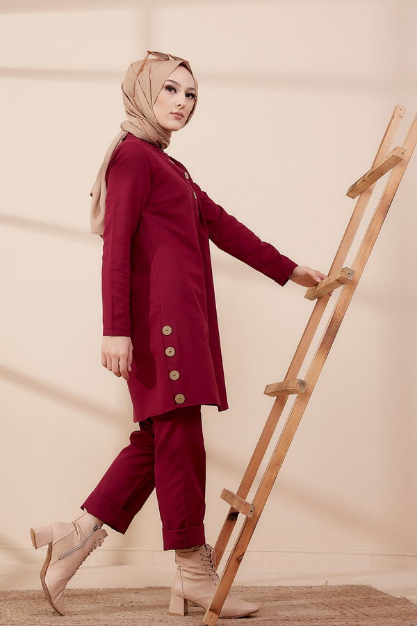 Tunik Pantolon Bordo - 8432