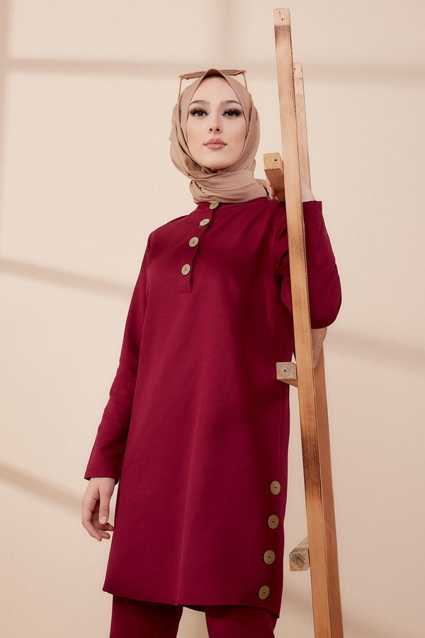 Tunik Pantolon Bordo - 8432
