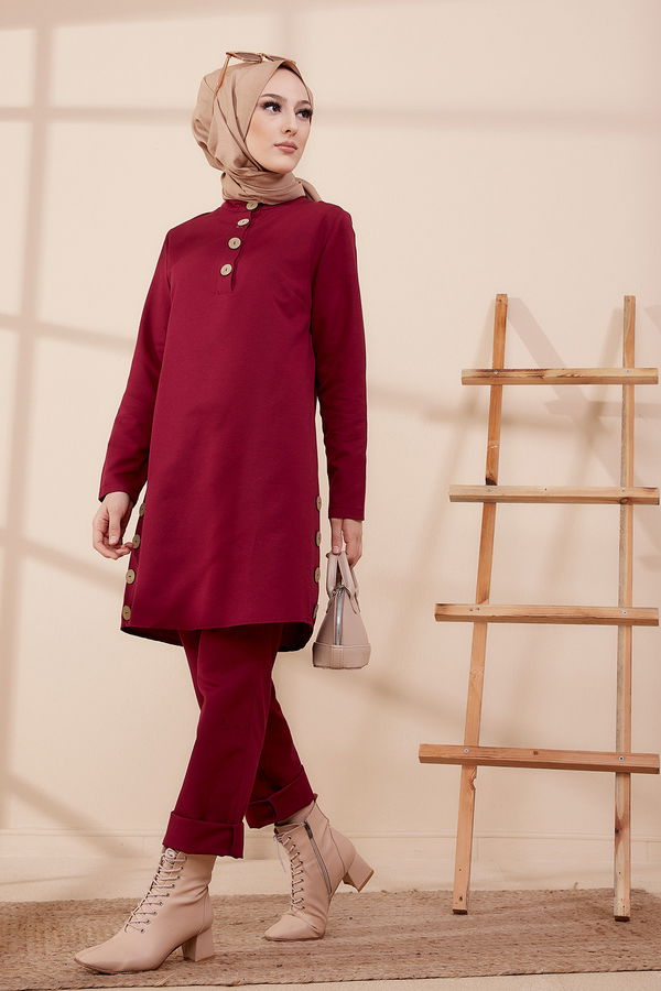 Tunik Pantolon Bordo - 8432