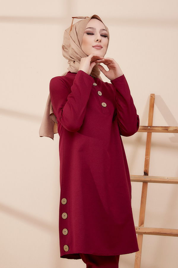 Tunik Pantolon Bordo - 8432