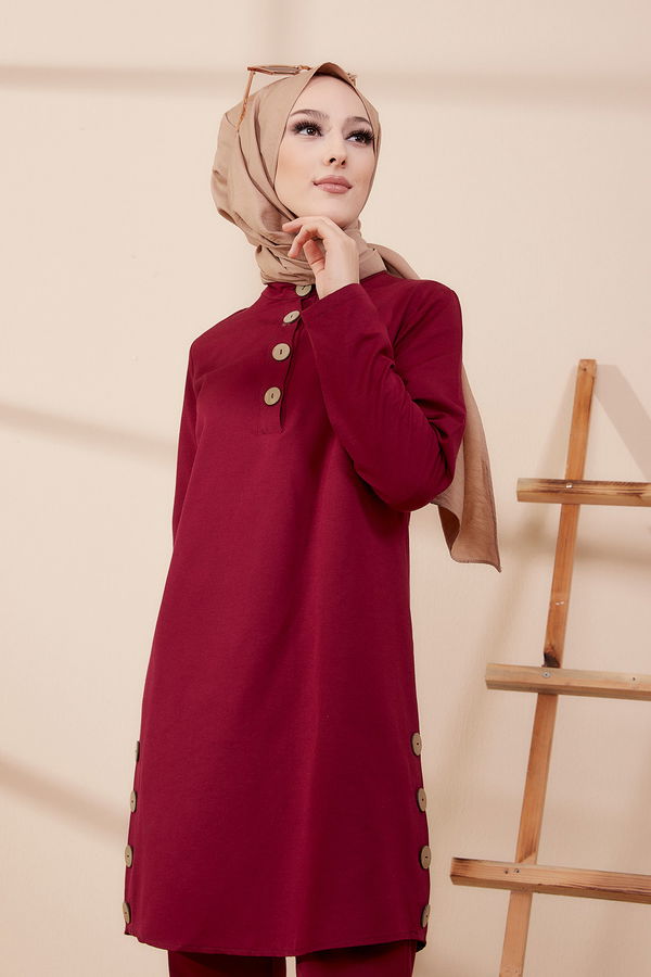 Tunik Pantolon Bordo - 8432
