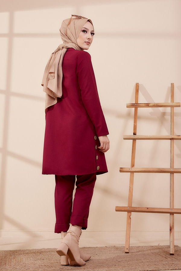 Tunik Pantolon Bordo - 8432