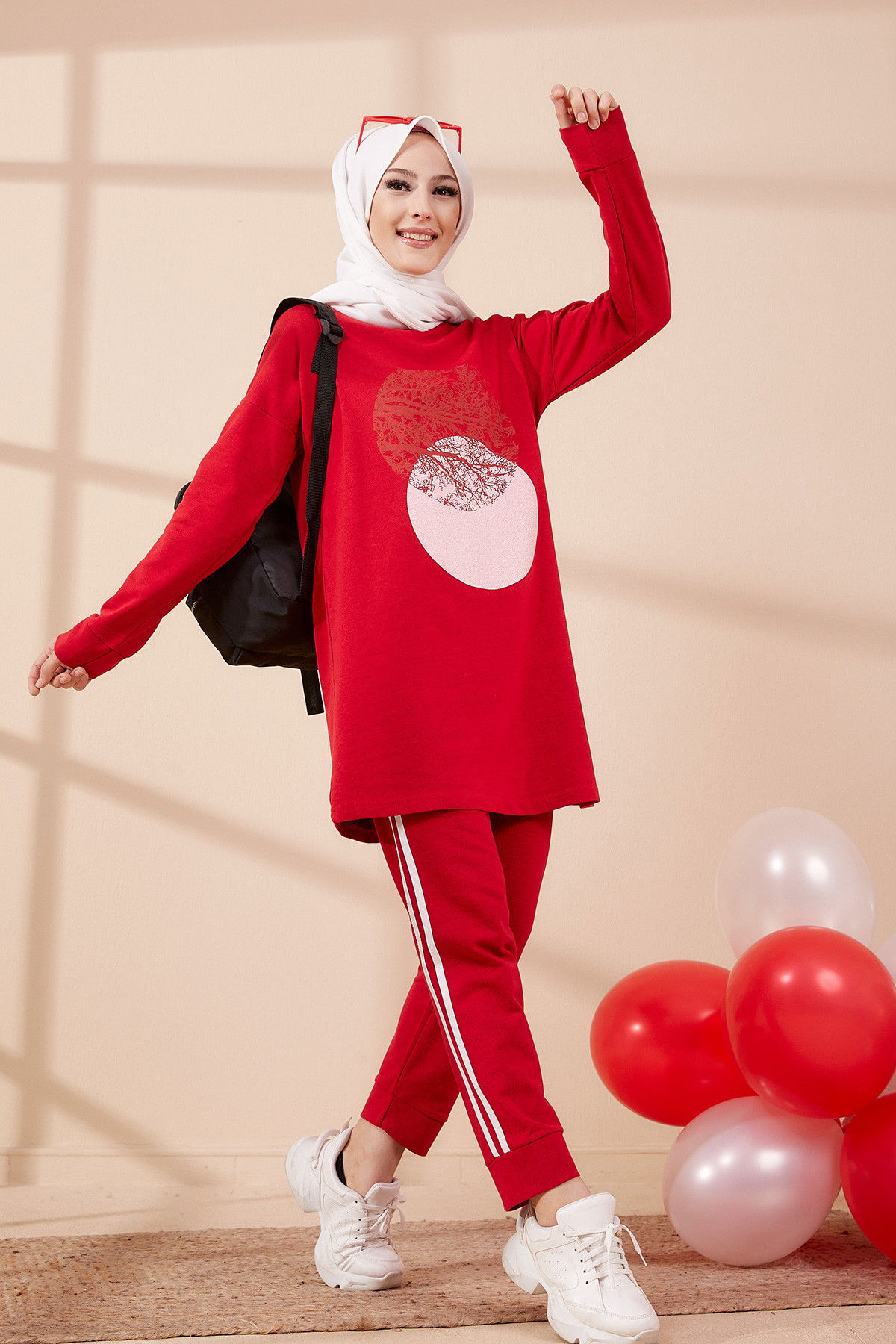 TUNIK PANTOLON Kırmızı - 4139