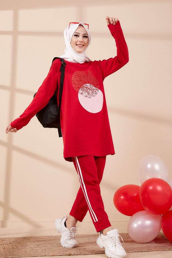 TUNIK PANTOLON Kırmızı - 4139