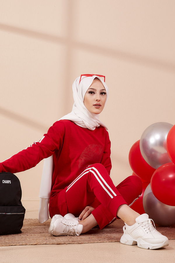 TUNIK PANTOLON Kırmızı - 4139