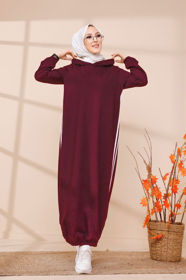 KAPSONLU ELBISE Mor - 5257