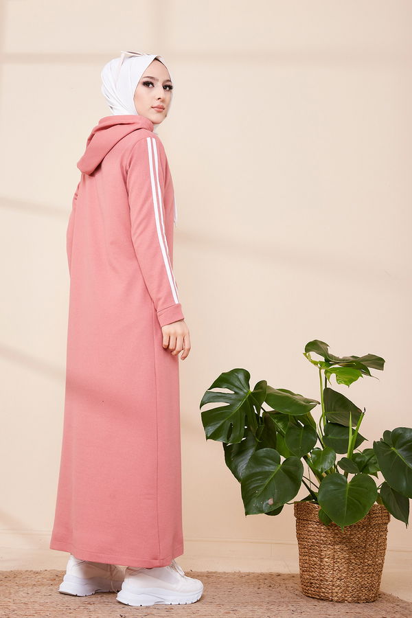SERITLI ELBISE Pembe - 3227