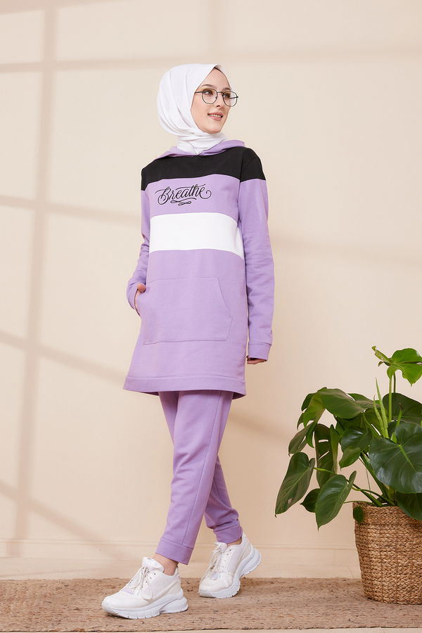 TUNIK PANTOLON Lila - 2813 LİLA