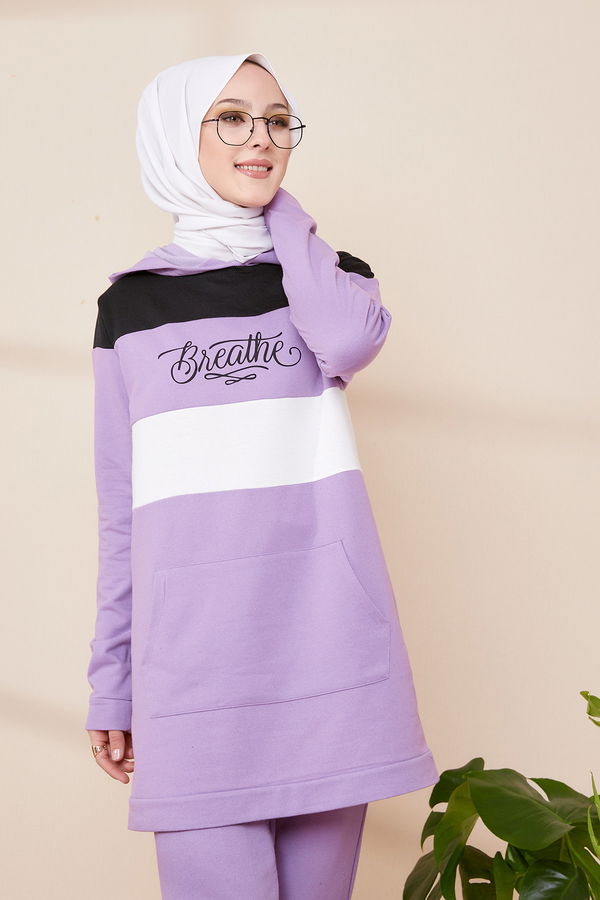 TUNIK PANTOLON Lila - 2813 LİLA