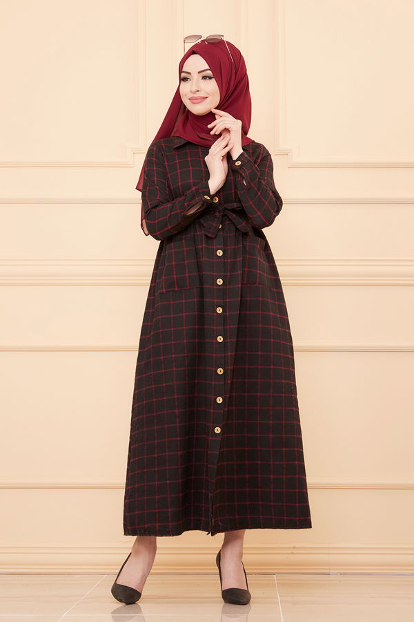 Elbise Bordo - 3301 BORDO