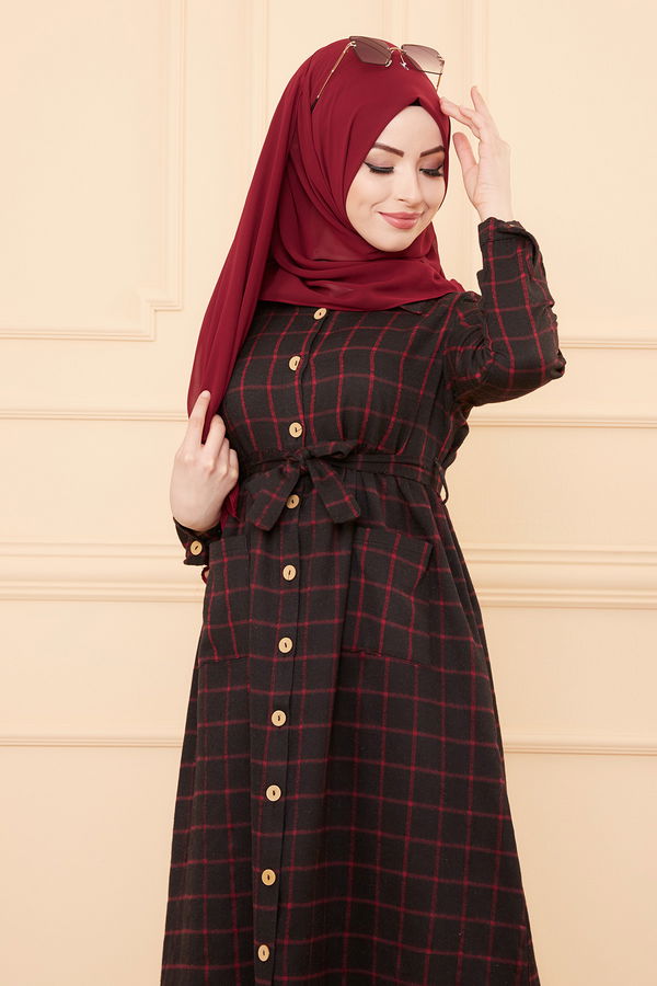 Elbise Bordo - 3301 BORDO