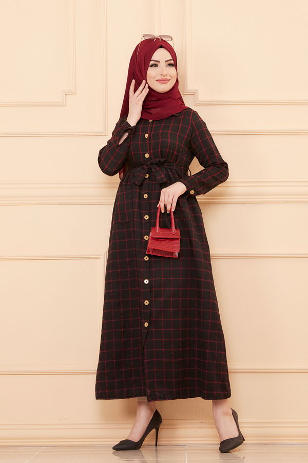 Elbise Bordo - 3301 BORDO