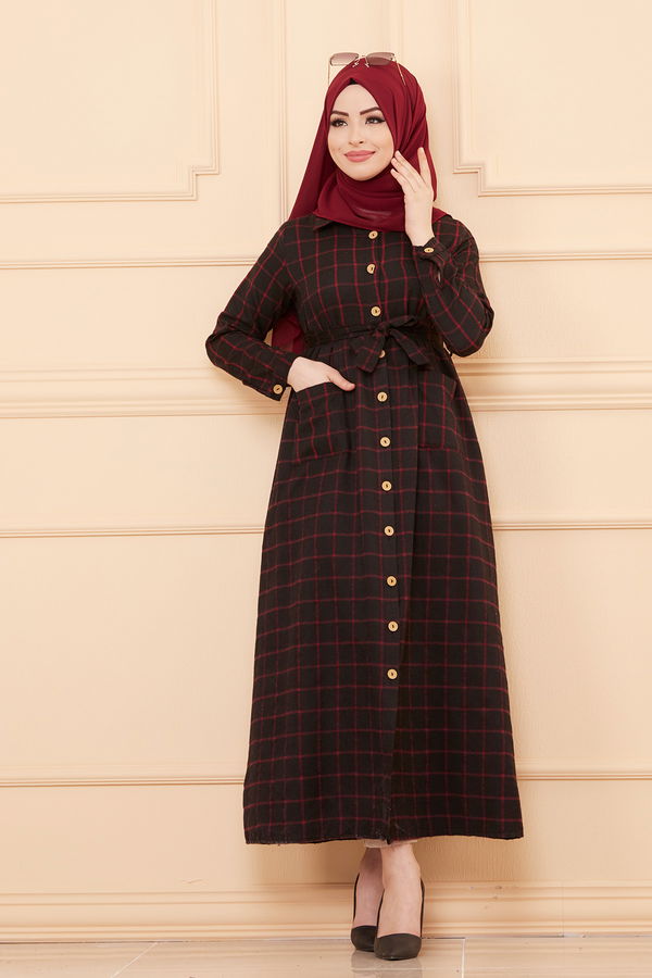 Elbise Bordo - 3301 BORDO