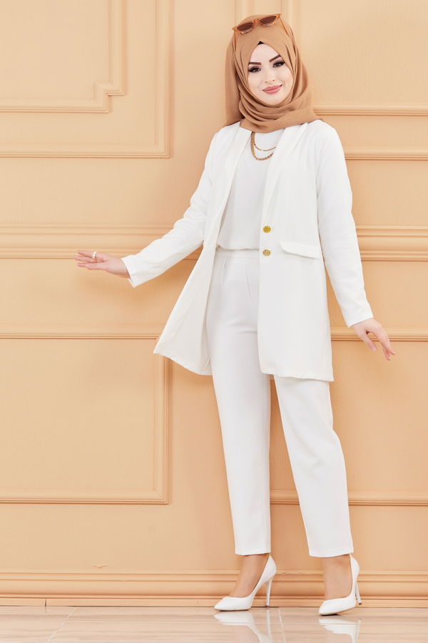 CEKET PANTOLON Beyaz - 3501
