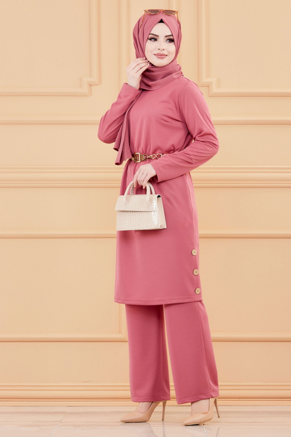 TUNIK PANTOLON Pembe - 3516 PEMBE