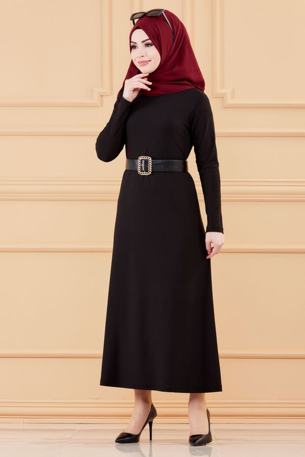 Elbise Siyah - 8675 SİYAH